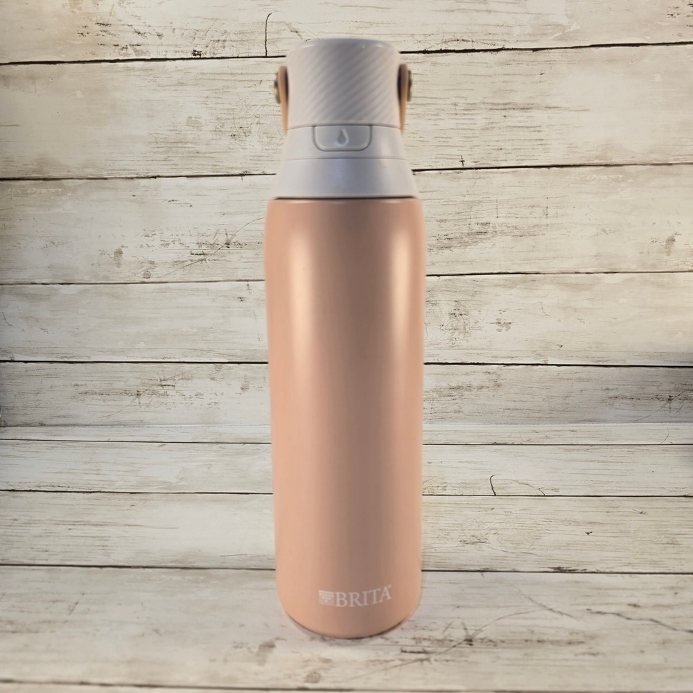 Brita Premium Filtering Water Bottle‎ 20oz Stainless Steel Blush Pink BB11